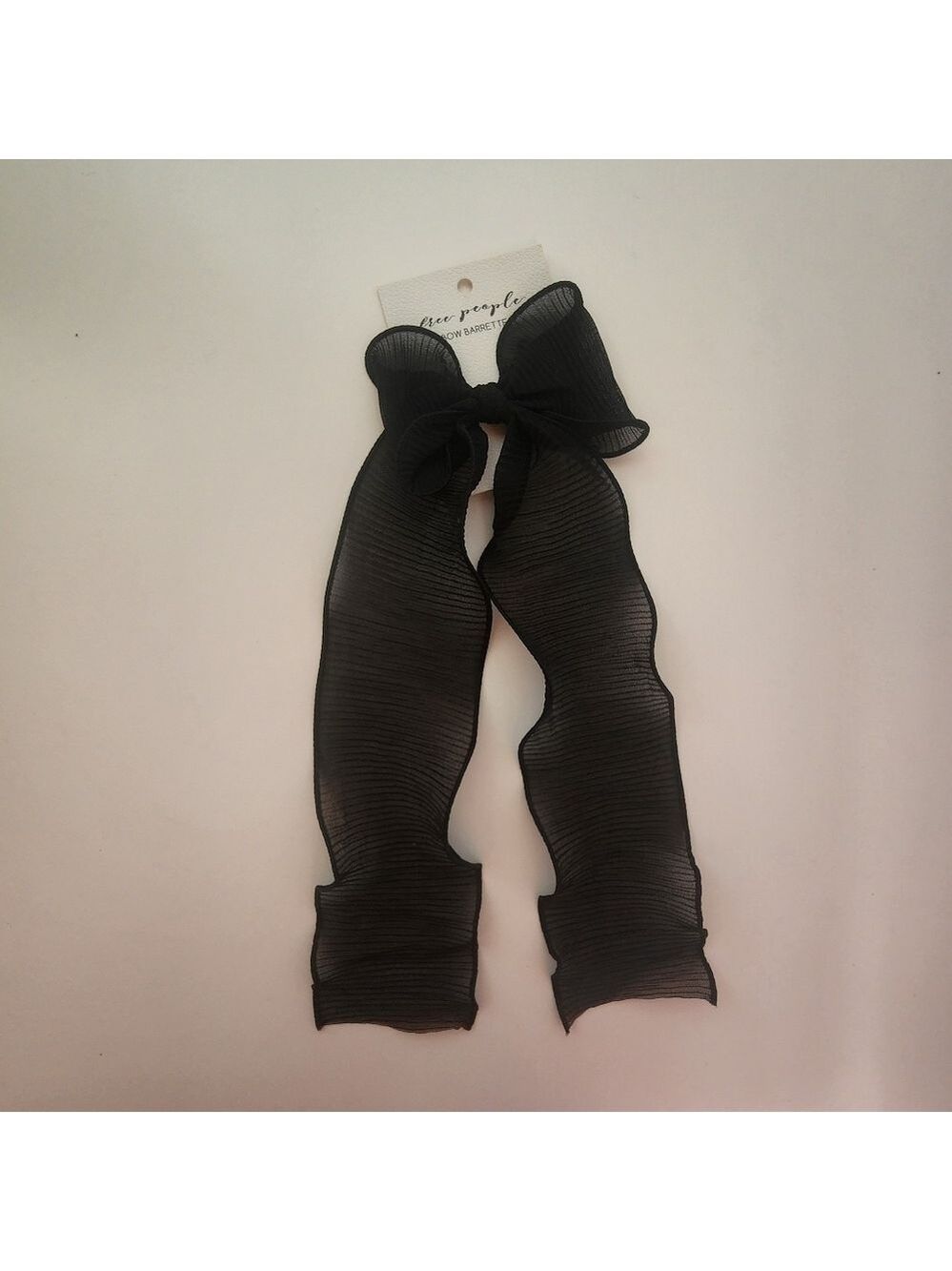NWT Free People Black Rizzo Crinkled Bow - Picture 7 of 12